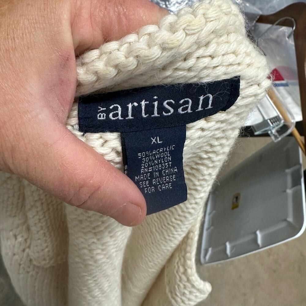 Artisan Cream Textured Vest With Open Front - image 2